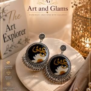 handmade resin jhumka earrings