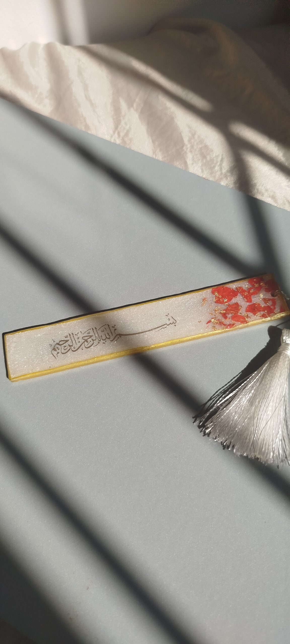 handmade resin bookmark – bismillah design ✨ handmade resin bookmark – bismillah design ✨
