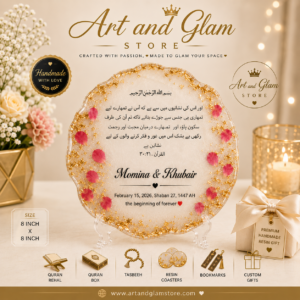 handmade resin coaster – 8 inch