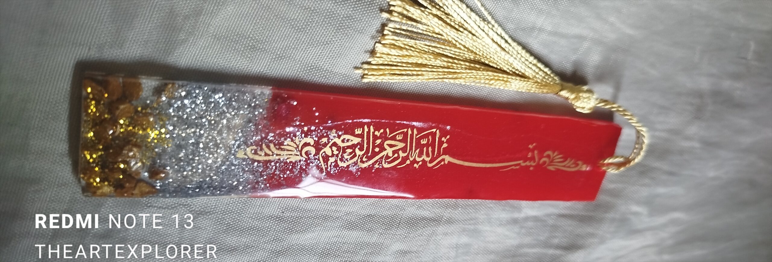 handmade resin bookmark – bismillah design ✨ handmade resin bookmark – bismillah design ✨