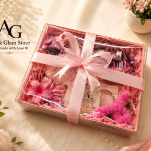 Home luxury gift box β necklace, hair claw clip, lip gloss, stick perfume & bracelet