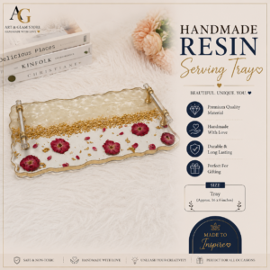 Home handmade resin serving tray