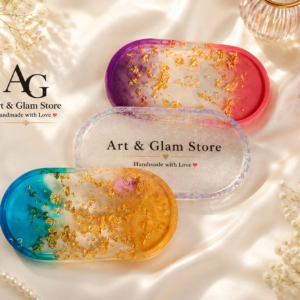 Home premium handmade resin oval tray
